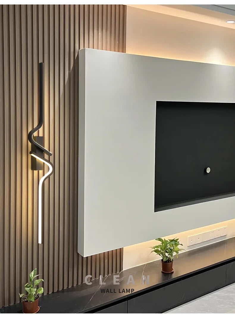Modern LED Wall Lamp – Minimalist Strip Sconce For Bedside