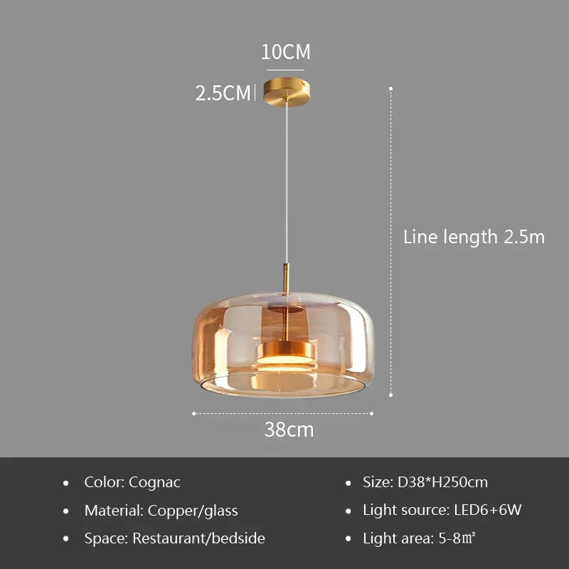 Nordic Glass Pendant Light - Minimalist Luxury Chandelier