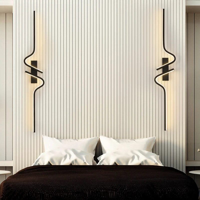 Modern LED Wall Lamp – Minimalist Strip Sconce For Bedside