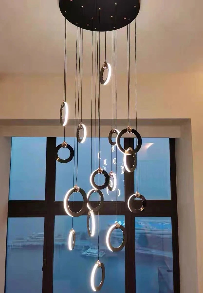 Octo - Modern LED Pendant Light Chandelier for Living Room and Staircase