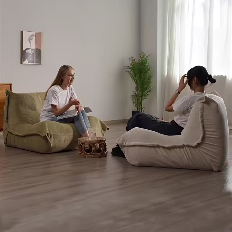 Luxuriöser Loungesessel aus olivgrünem Cord