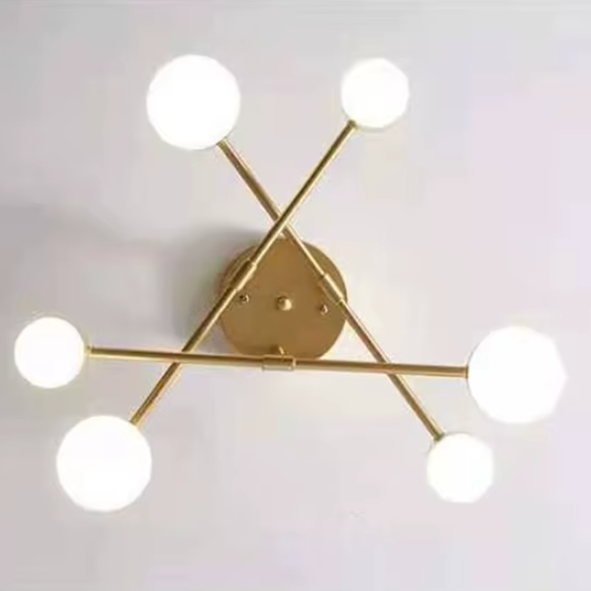 Modern Industrial Ceiling Light - 6-Light Metal Fixture