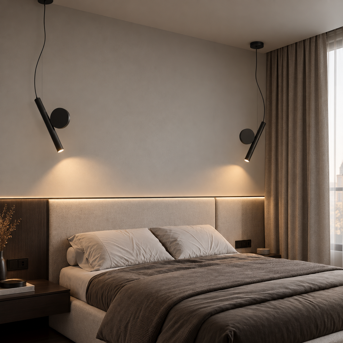 Moderne led-hanglamp met verstelbaar snoer – zwart aluminium