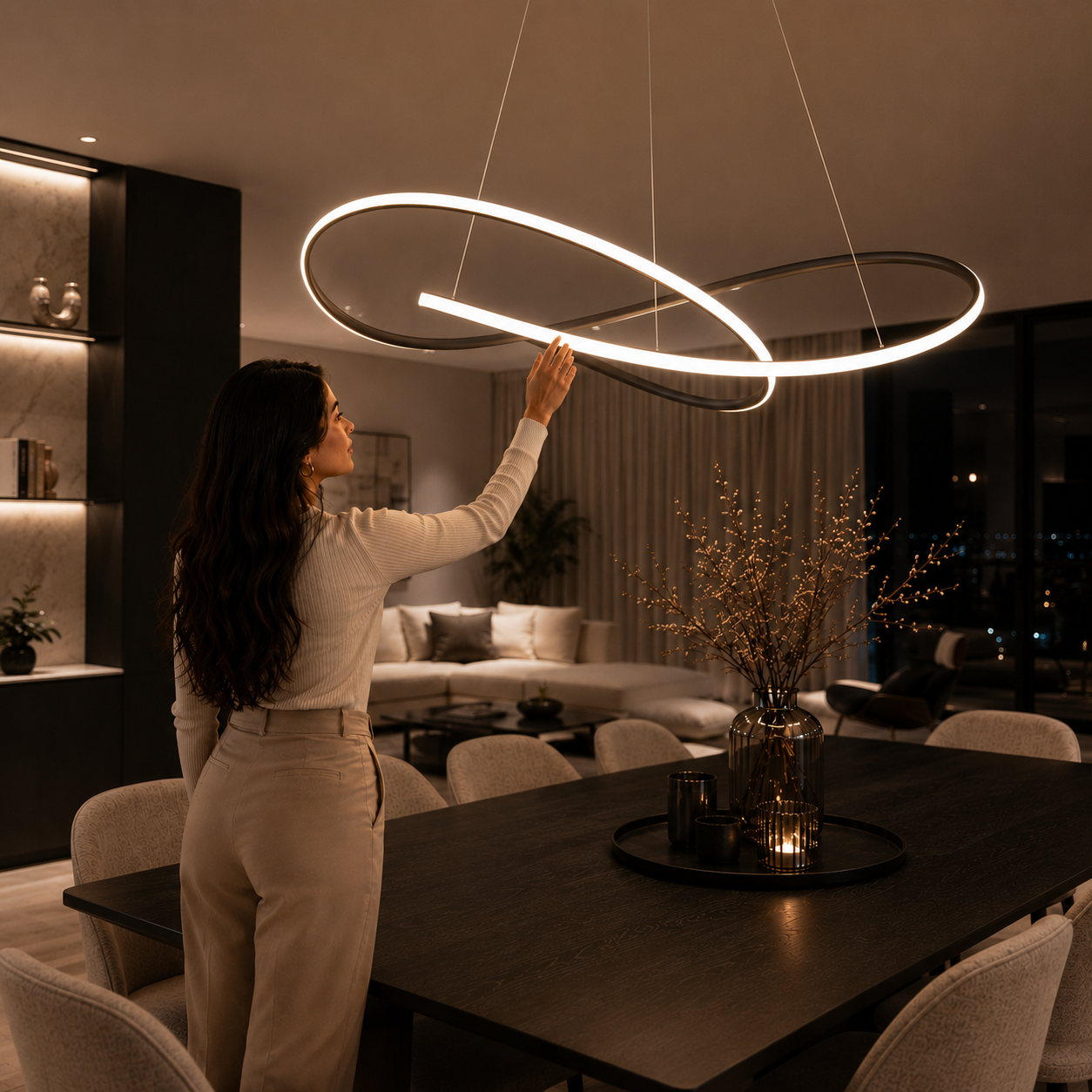 Moderne skandinavische Pendelleuchte – Kleeblatt-Design