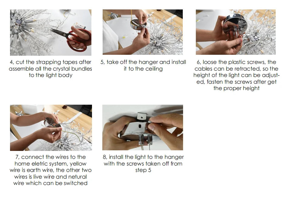 Dandelion Crystal Chandelier Pendant Light