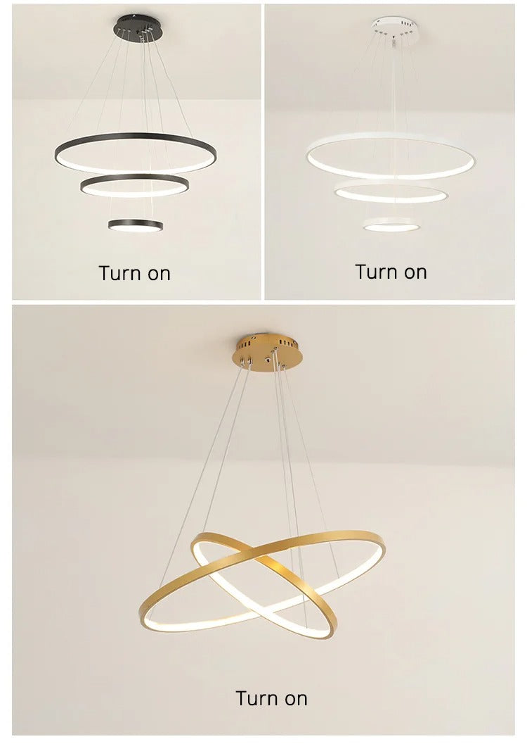 Modern LED Pendant Lamp multiple Rings