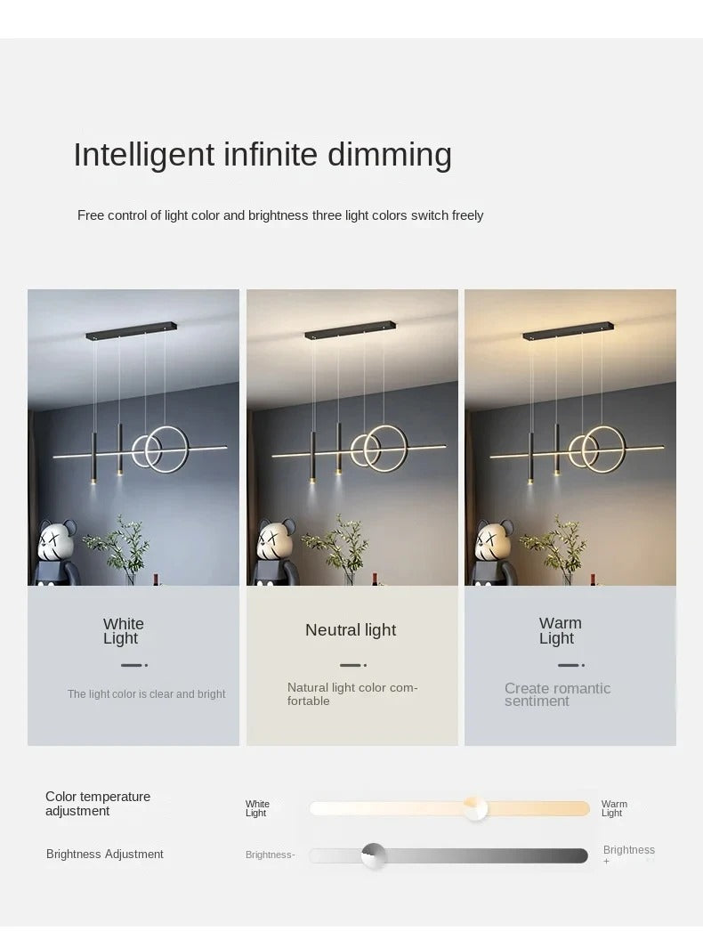 Modern LED Pendant Light – 100 cm Dining Table Lighting | Restaurant & Living Room Lamp