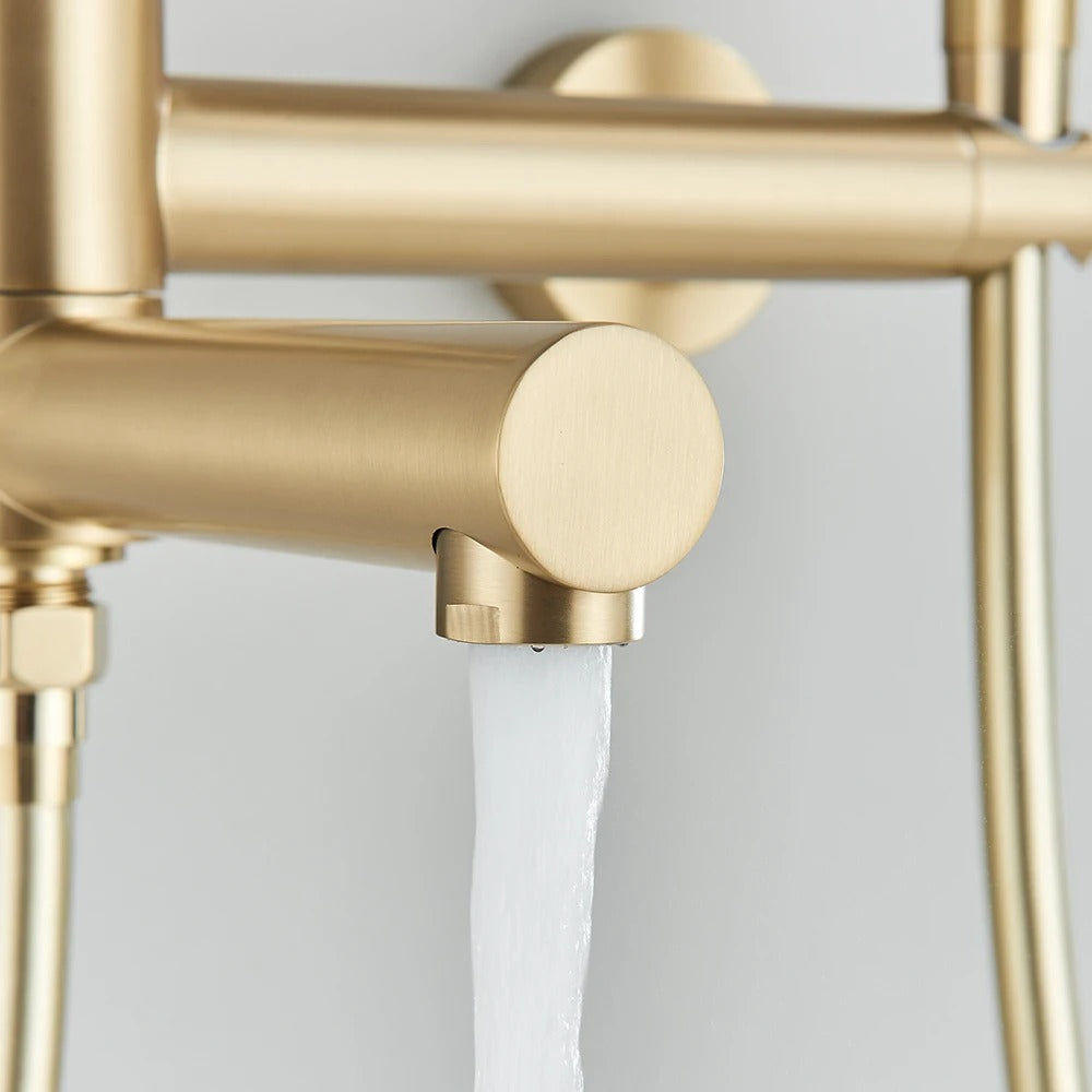 Moderne Badmengkraan met Handdouche - Messing
