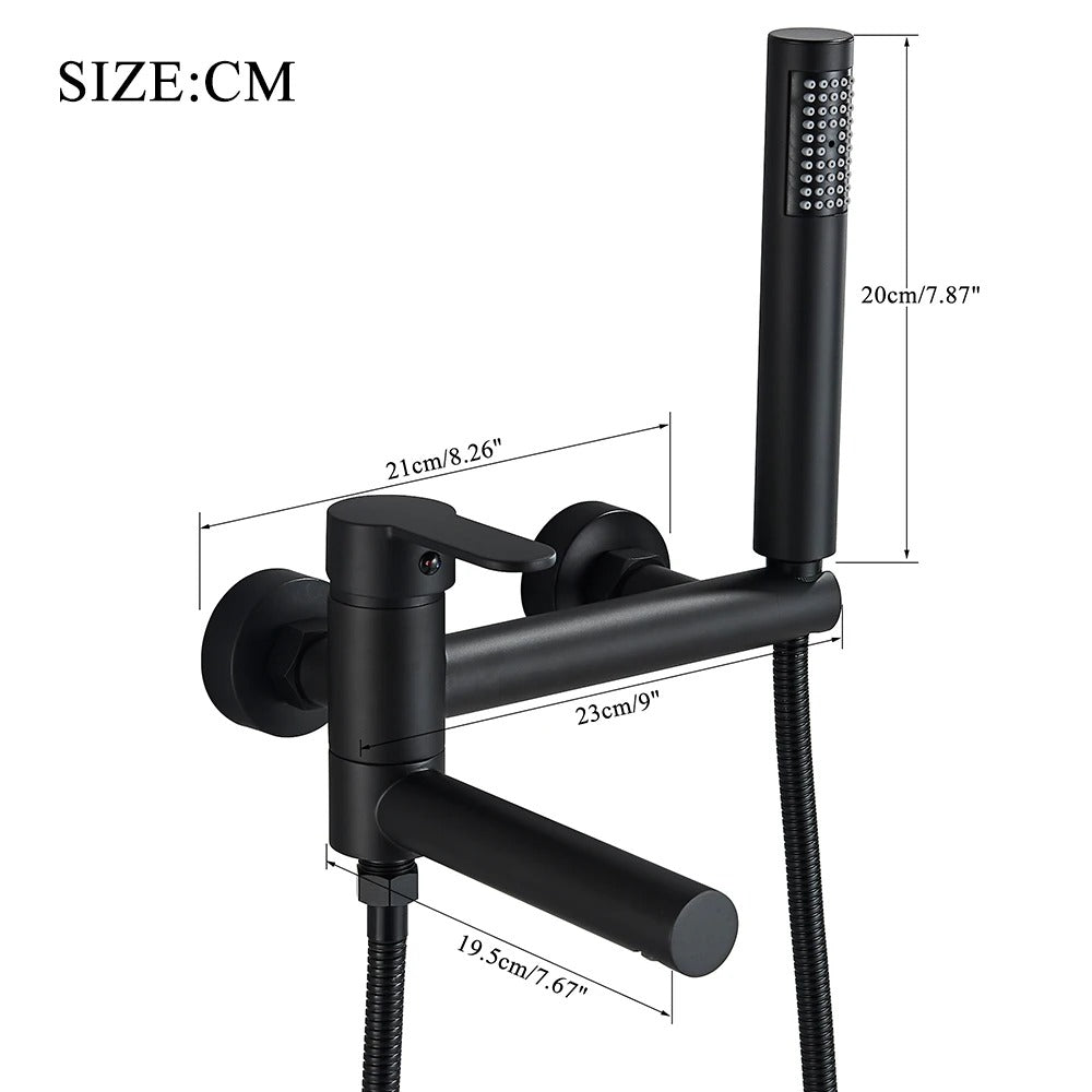 Moderne Badmengkraan met Handdouche - Messing