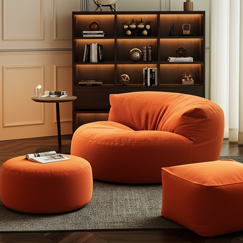 Beanbag Round Thick Velvet