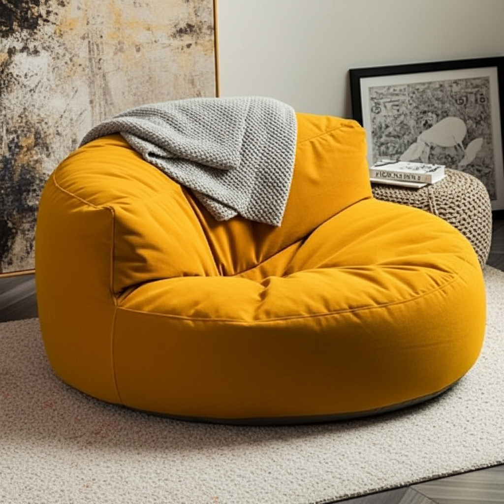 Beanbag Round Thick Velvet