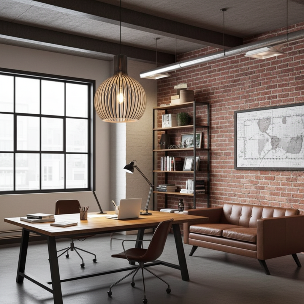 Country Style Wood Cage Hanging Lamp