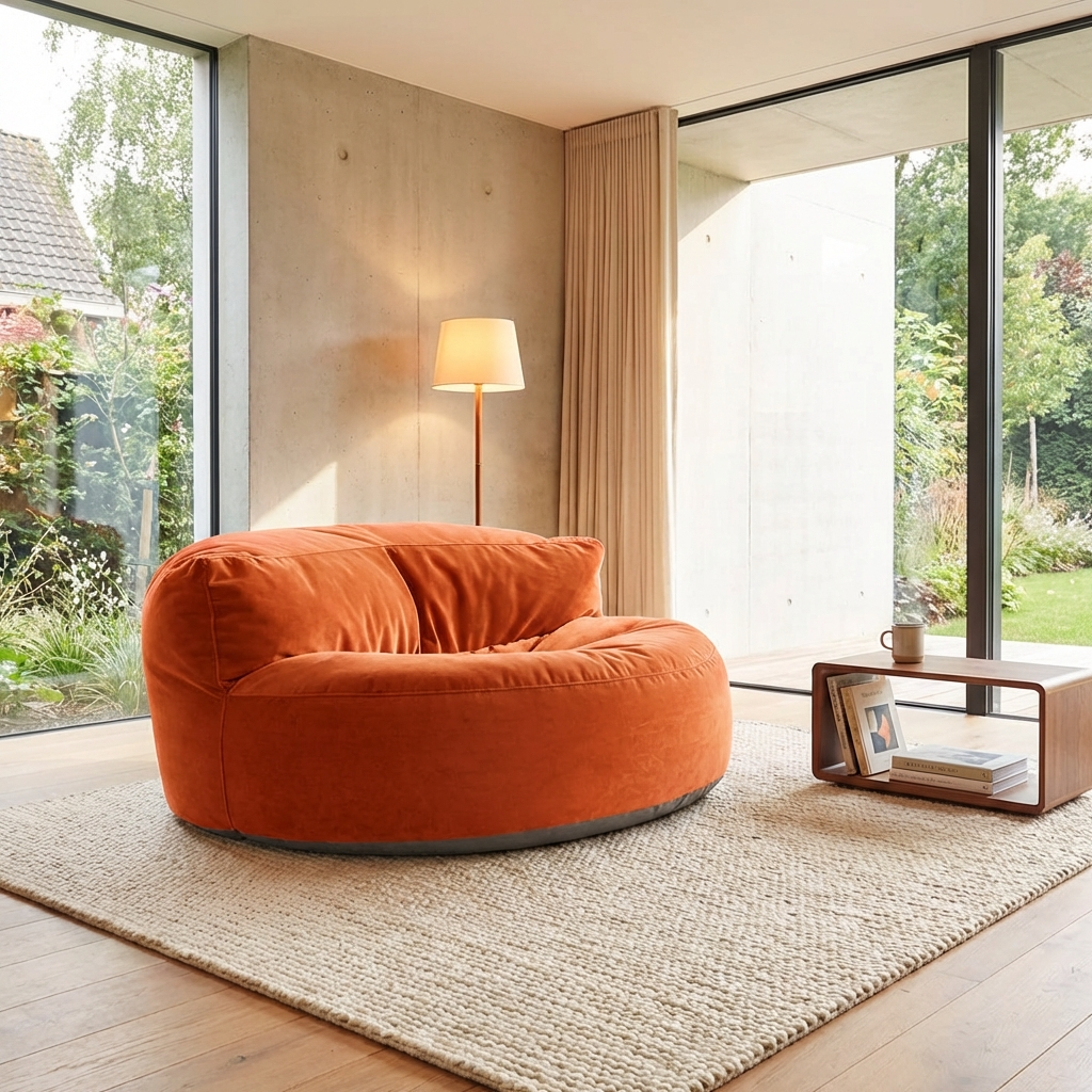 Beanbag Round Thick Velvet