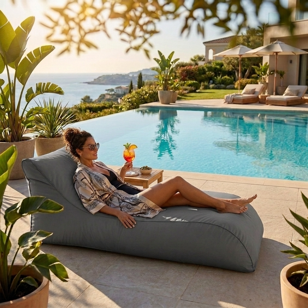 Wagrex Long – Garden Lounger Beanbag | Outdoor Sunlounger
