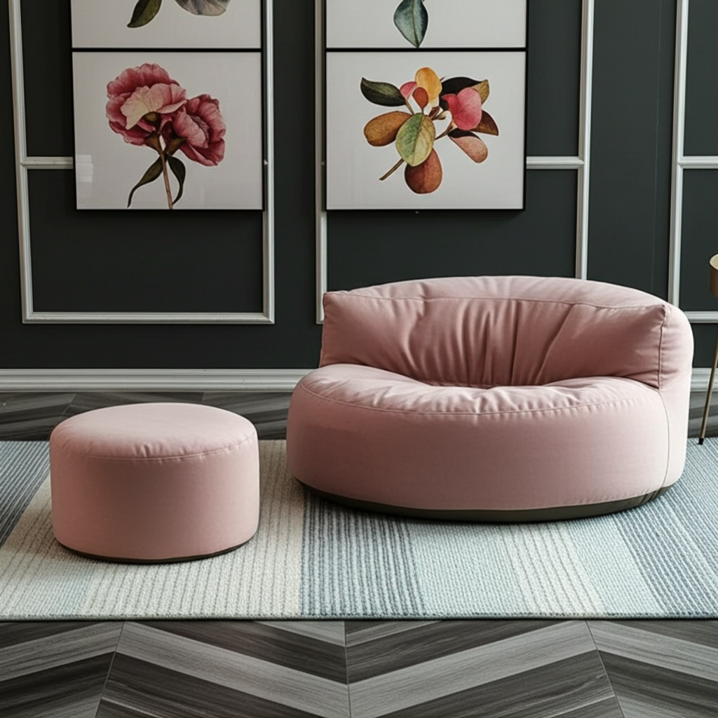Beanbag Round Thick Velvet cover