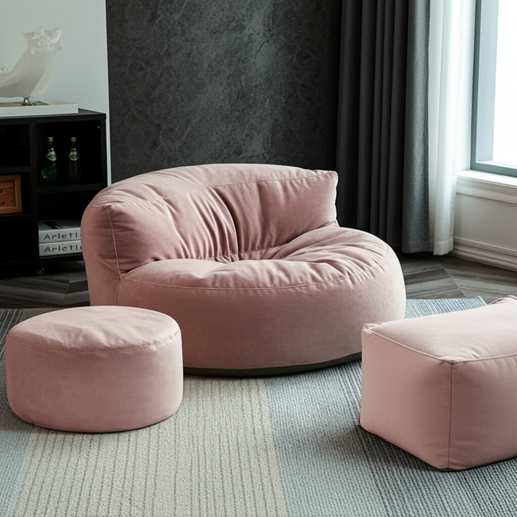 Beanbag Round Thick Velvet