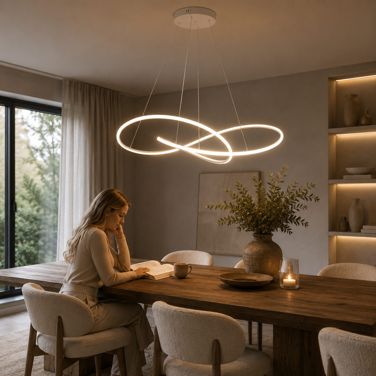 Moderne skandinavische Pendelleuchte – Kleeblatt-Design