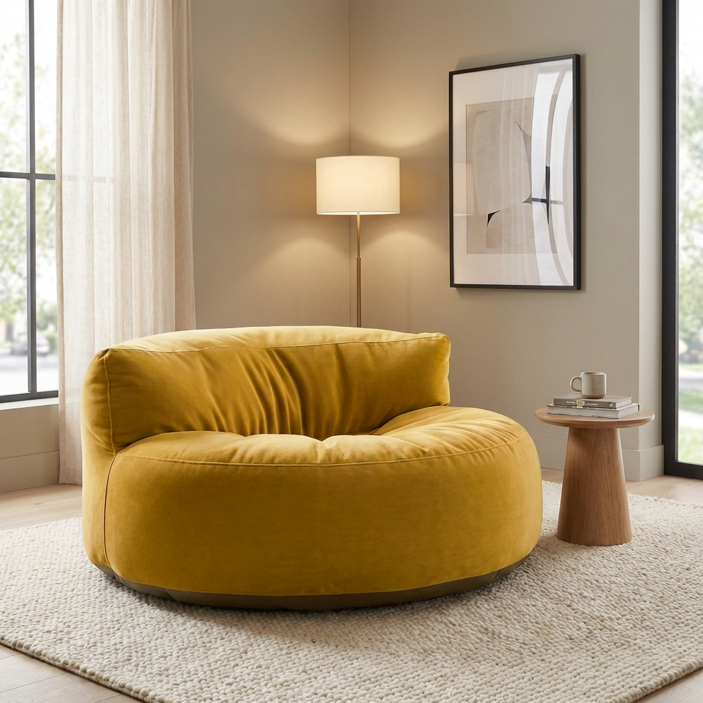 Beanbag Round Thick Velvet