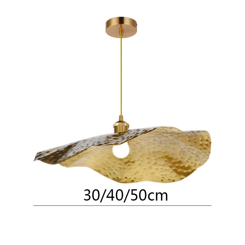 Gouden Lotusblad Hanglamp van Messing - Act Design Shop