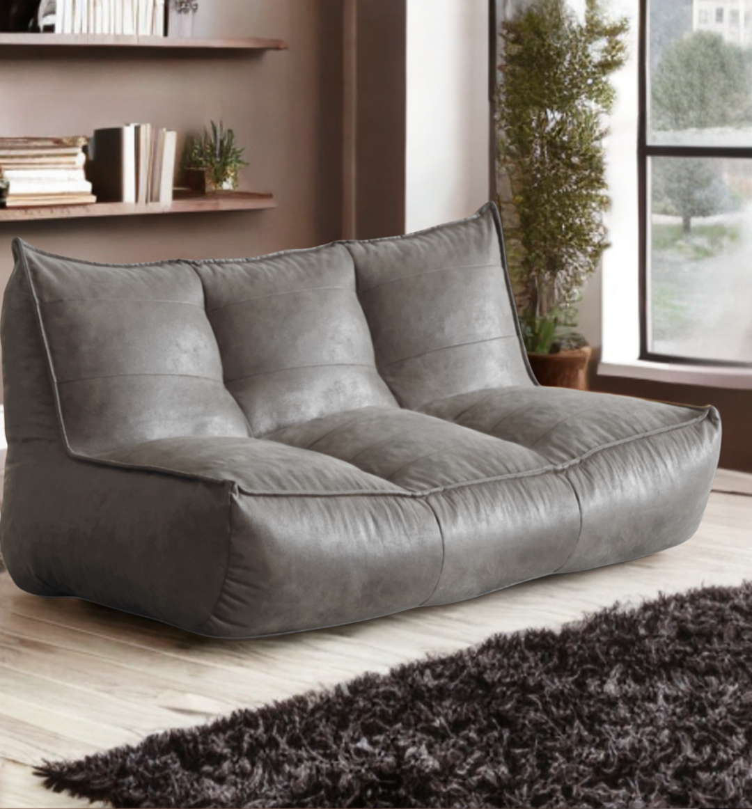 Wagrex - Couch Beanbag Rib Modern Retro-Leather