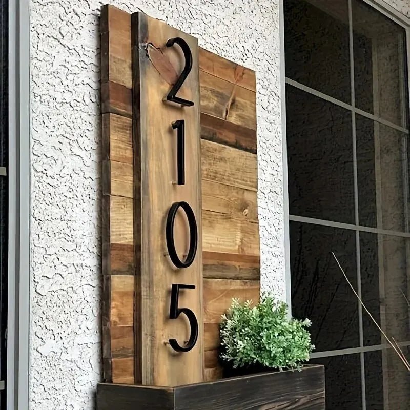 Huisnummerbordje Aluminium - Huisnummer bord zwart - Met ABC 12,5cm - Act Design Shop