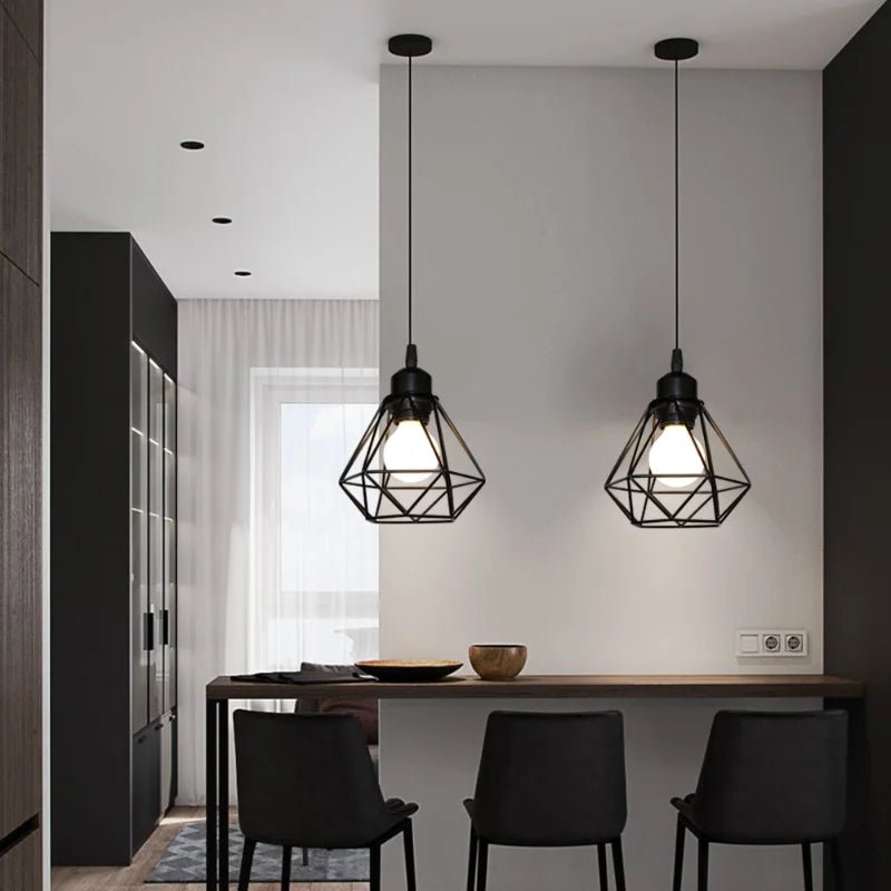 Industrial creative metal hanging lamps origami - Act Design Shop