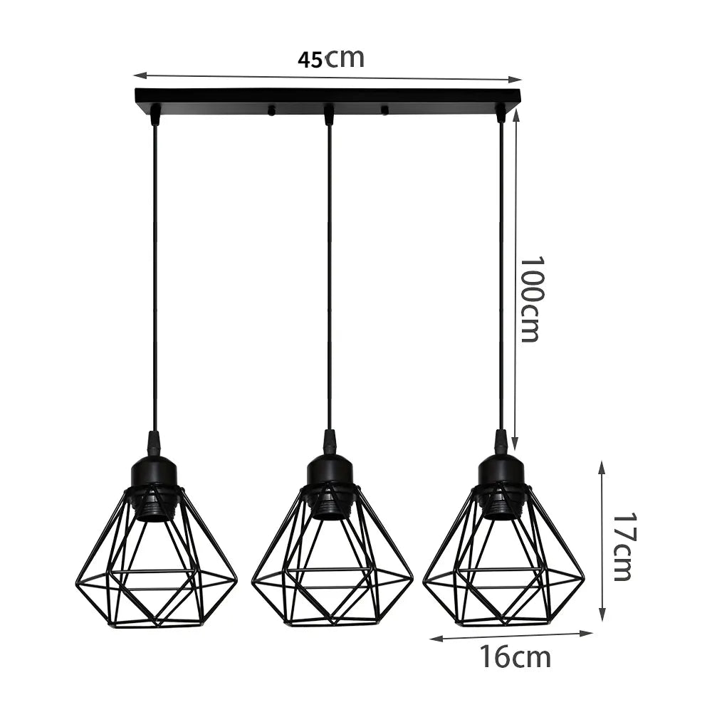 Industrial creative metal hanging lamps origami - Act Design Shop