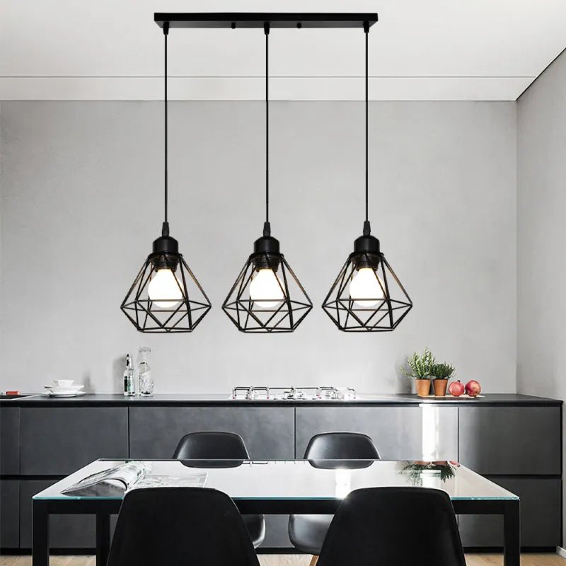 Industrial creative metal hanging lamps origami - Act Design Shop