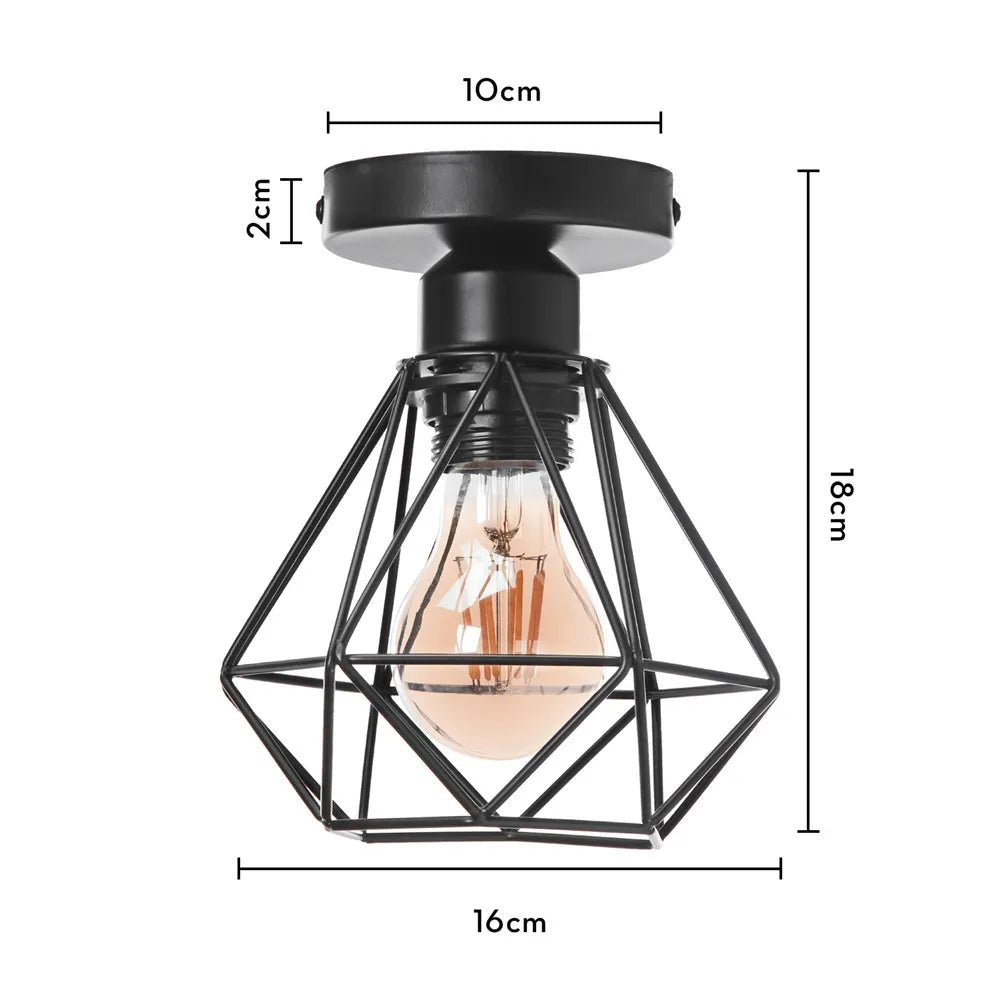 Industrial creative metal hanging lamps origami - Act Design Shop