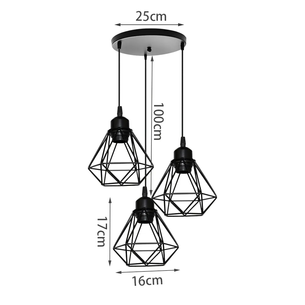 Industrial creative metal hanging lamps origami - Act Design Shop