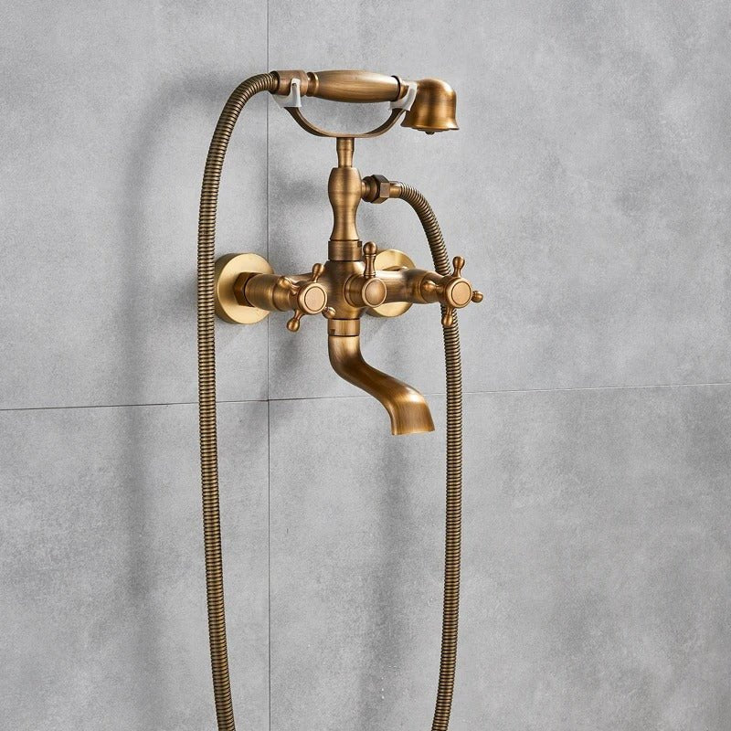 Klassieke Badmengkraan met Handdouche - Messing - Act Design Shop