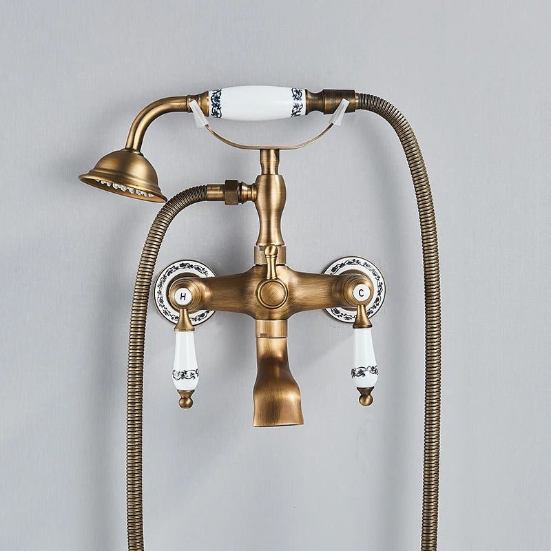 Klassieke Badmengkraan met Handdouche - Messing - Act Design Shop