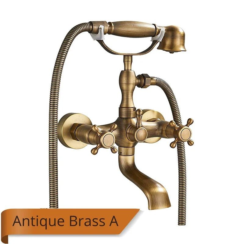 Klassieke Badmengkraan met Handdouche - Messing - Act Design Shop