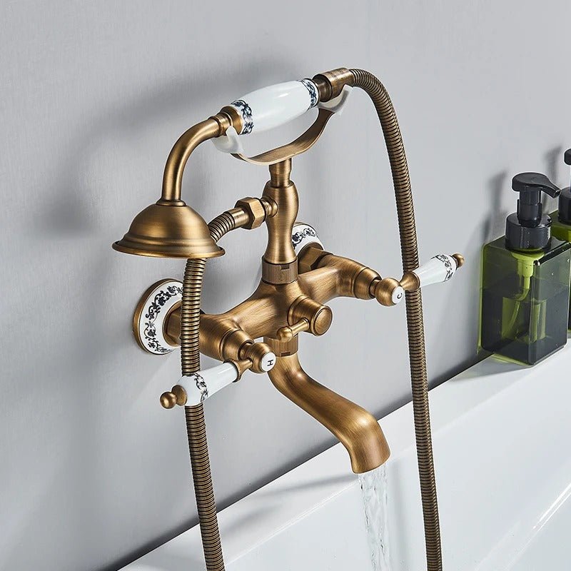 Klassieke Badmengkraan met Handdouche - Messing - Act Design Shop