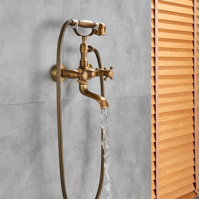Klassieke Badmengkraan met Handdouche - Messing - Act Design Shop