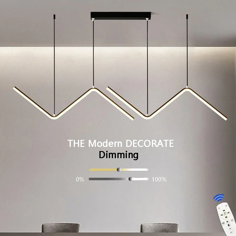 Modern LED Pendant Light | 90cm Dual Arm Design