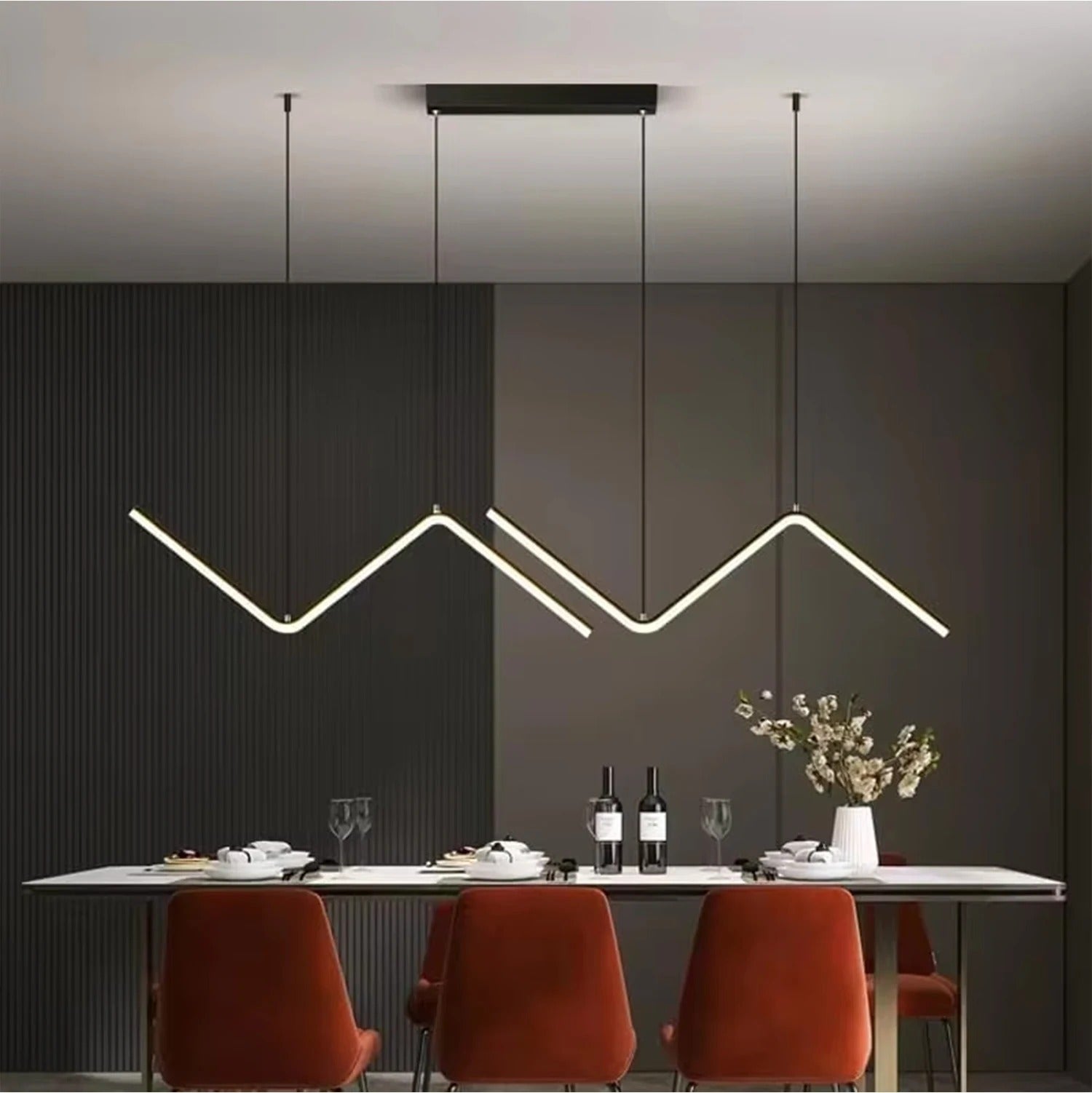Modern LED Pendant Light | 90cm Dual Arm Design