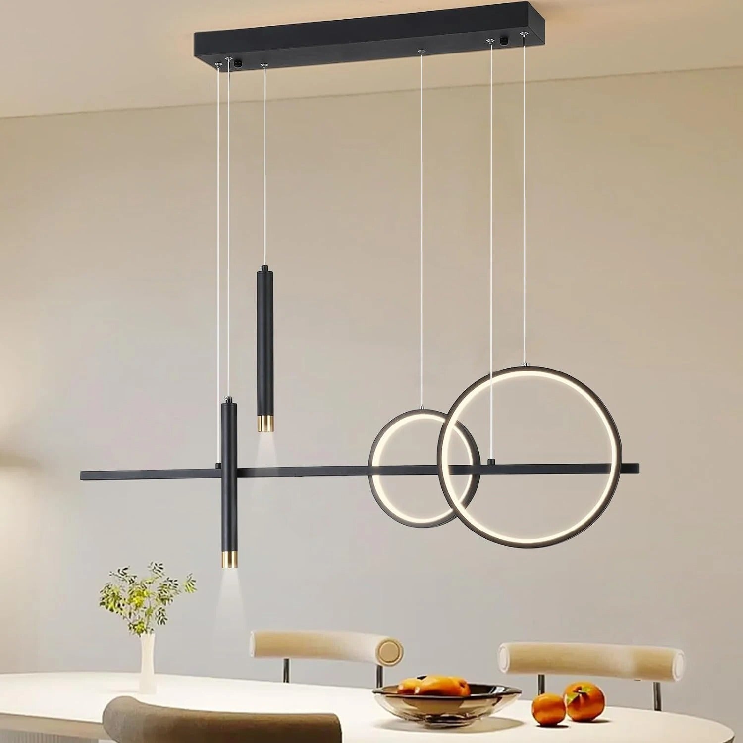 Moderne LED-Pendelleuchte – 100 cm Esstischbeleuchtung | Restaurant- & Wohnzimmerlampe