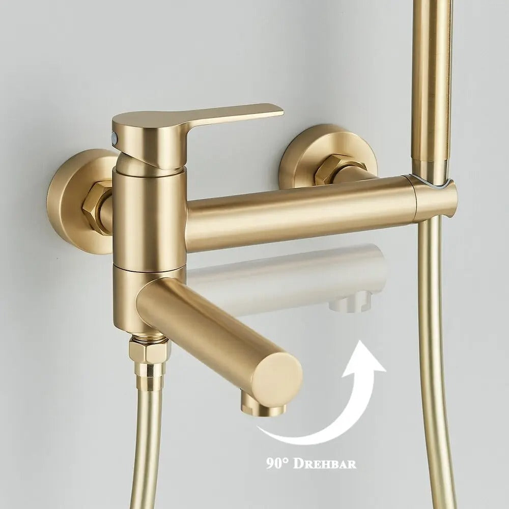 Moderne Badmengkraan met Handdouche - Messing