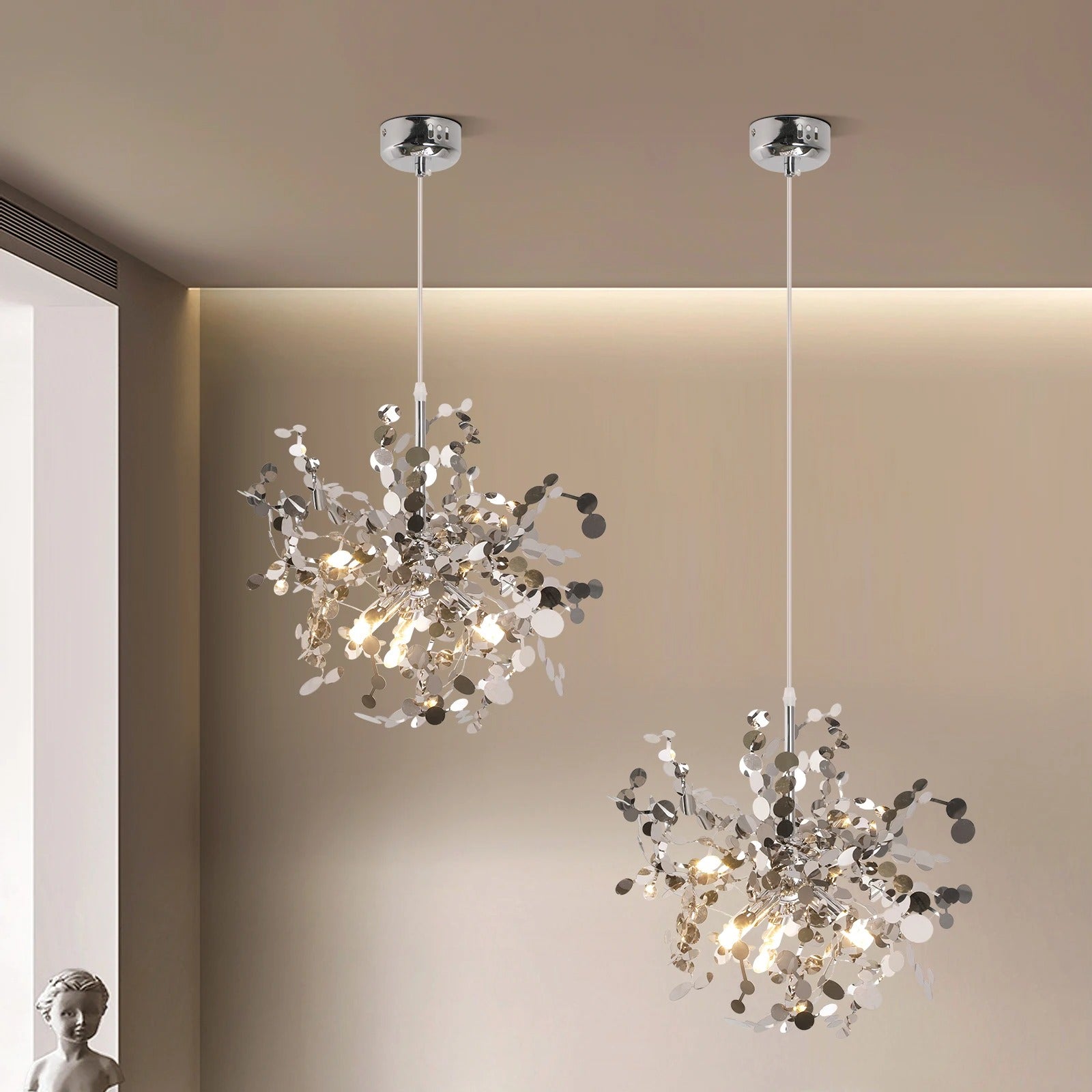Modern LED Chandelier – Metal – 45x45cm
