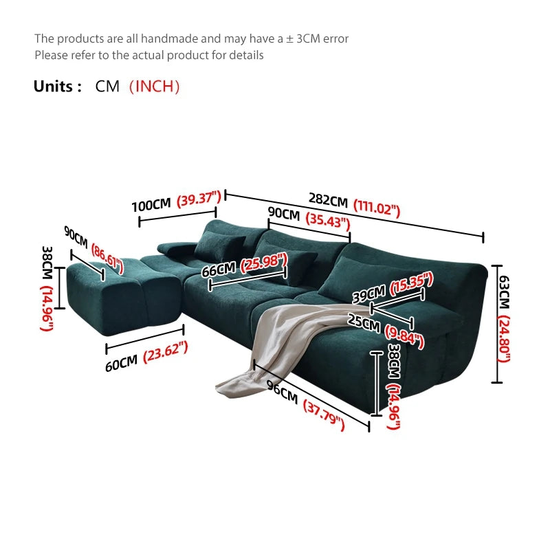 Majestic 3-seater Foam Sofa