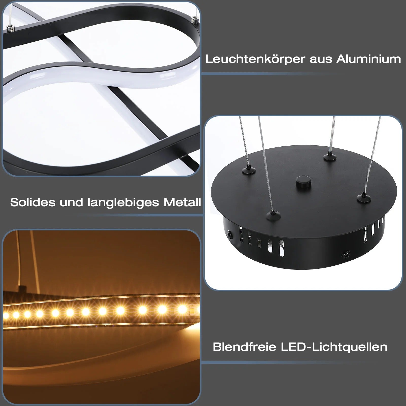 Modern LED Pendant Lamp Rings
