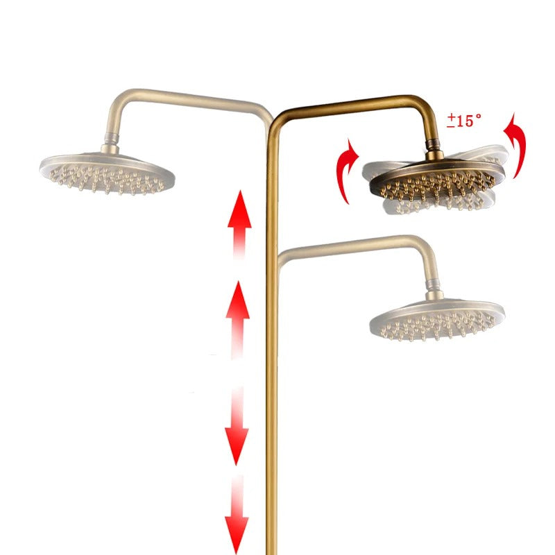 Rain Shower Brass Shower Faucet – Thermostatic Adjustable