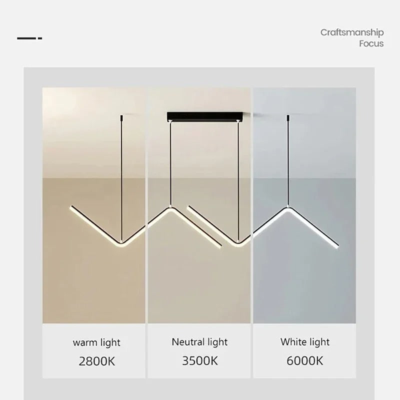 Modern LED Pendant Light | 90cm Dual Arm Design