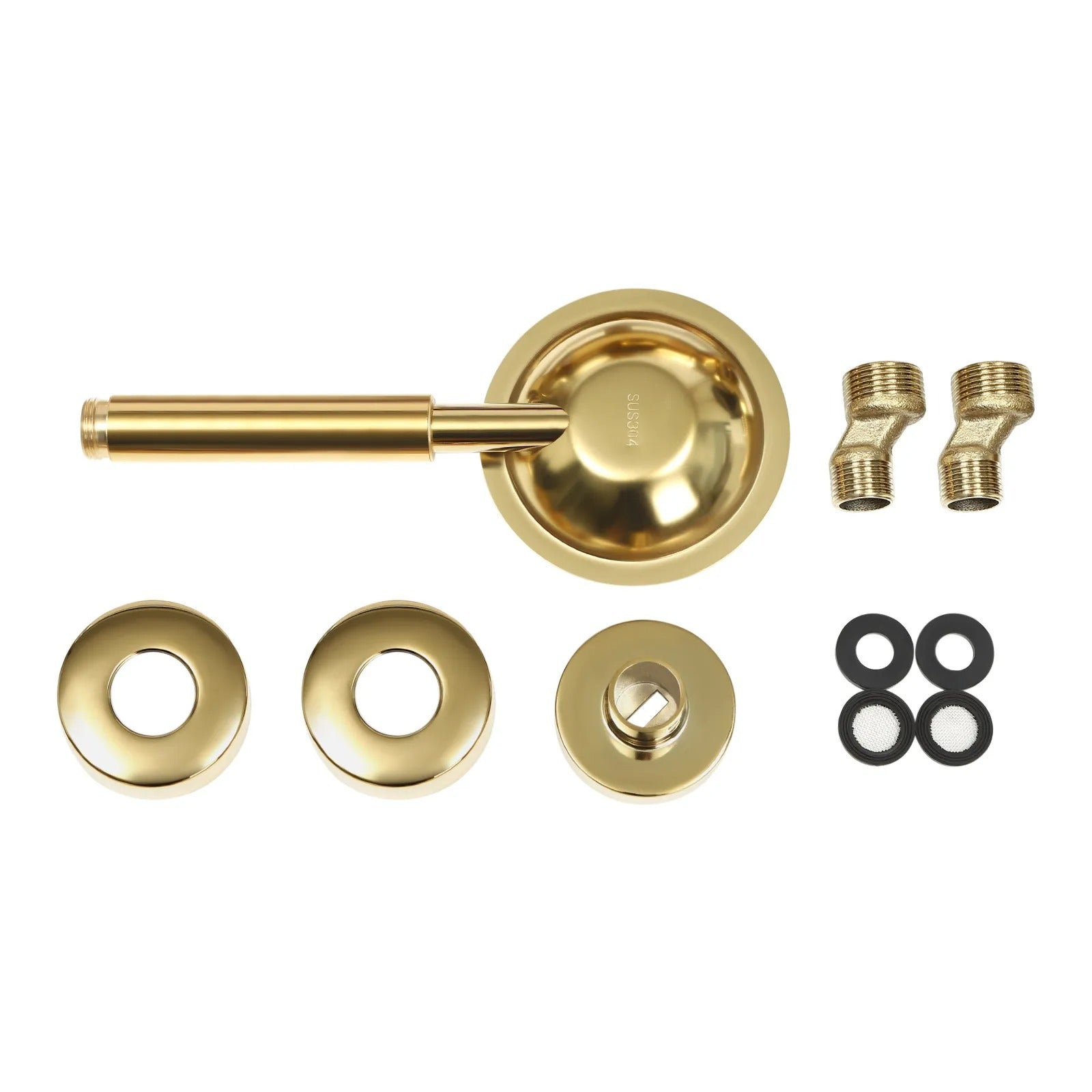 Luxe messing gouden Regenval douche set met Thermostatische Mengkraan