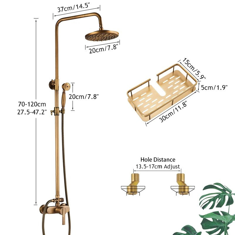 Rain Shower Brass Shower Faucet – Thermostatic Adjustable
