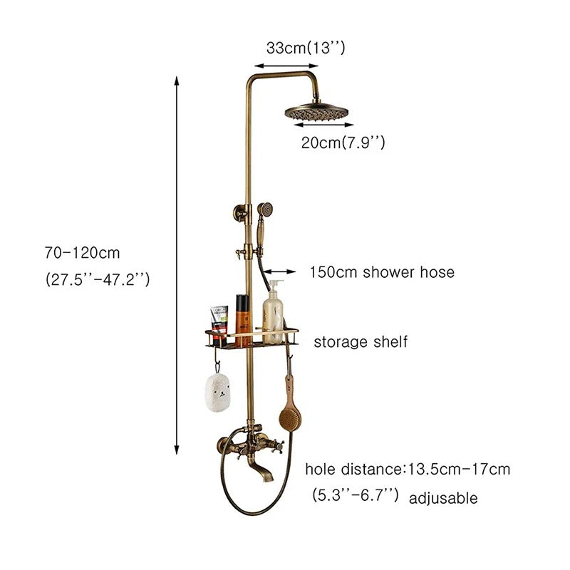 Rain Shower Brass Shower Faucet – Thermostatic Adjustable