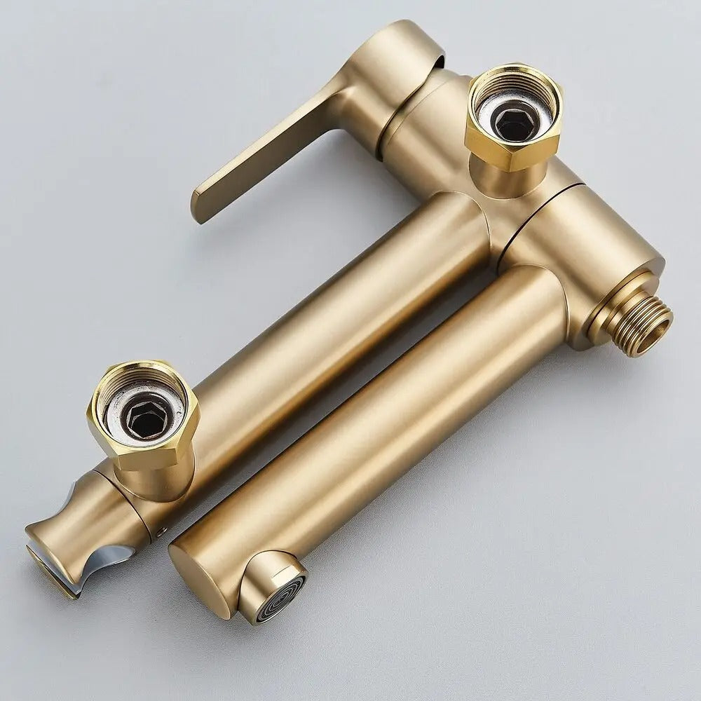 Moderne Badmengkraan met Handdouche - Messing