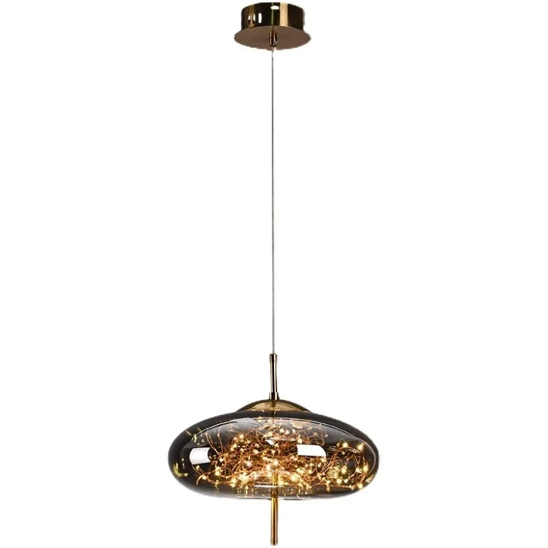 Modern LED Glass Pendant Ceiling Light – Stylish Metal Design