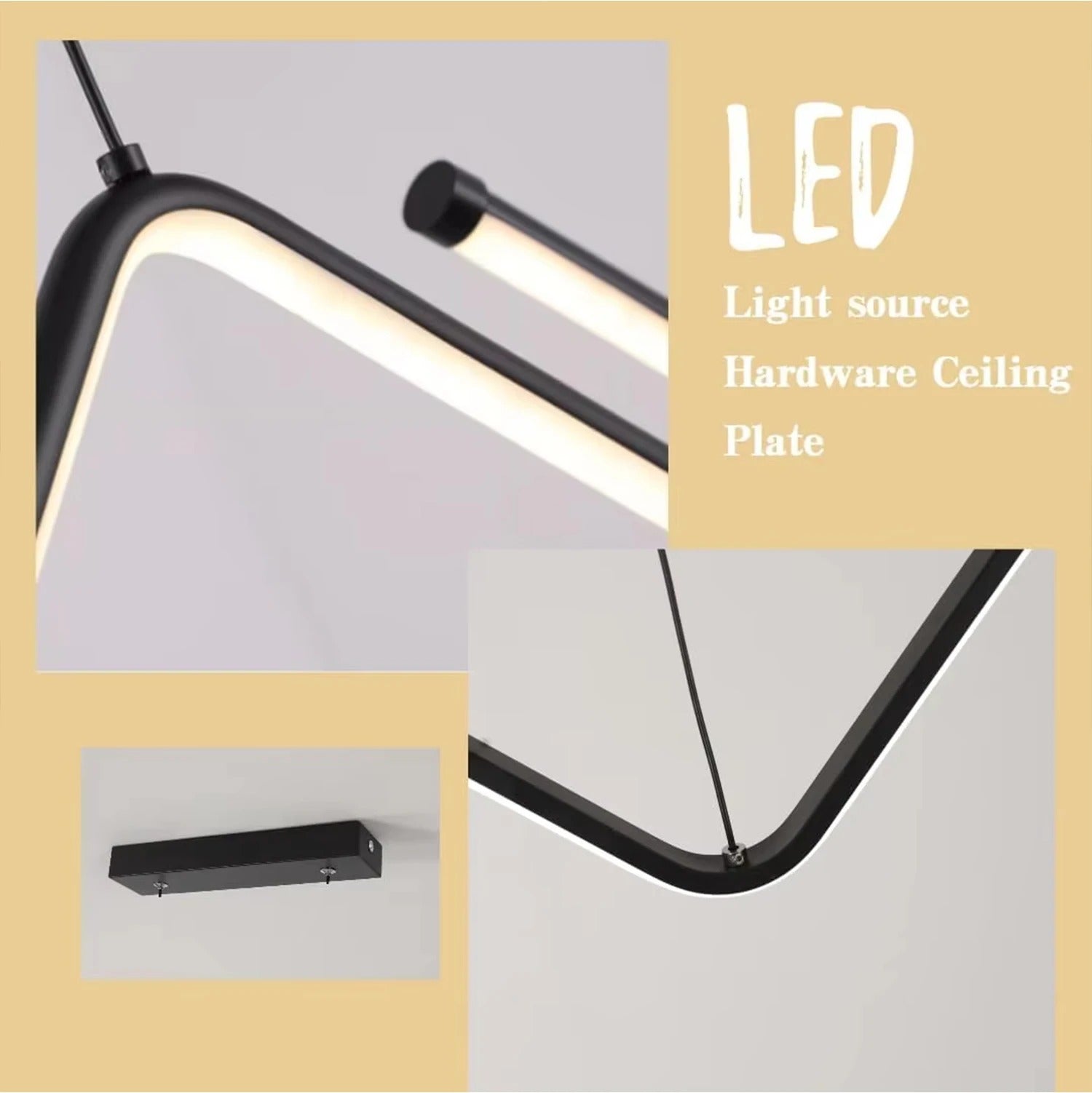 Modern LED Pendant Light | 90cm Dual Arm Design